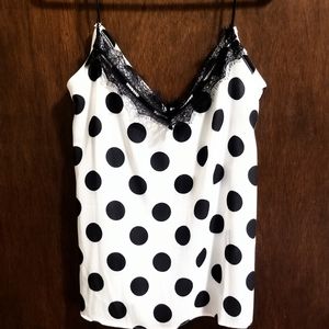 Black and White Polka Dot Tank Top